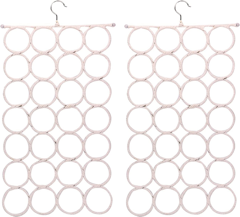 Pack of 2 Scarf Hanger Holder Organizer Space Saver for Tie, Belt, Scarves, Sock