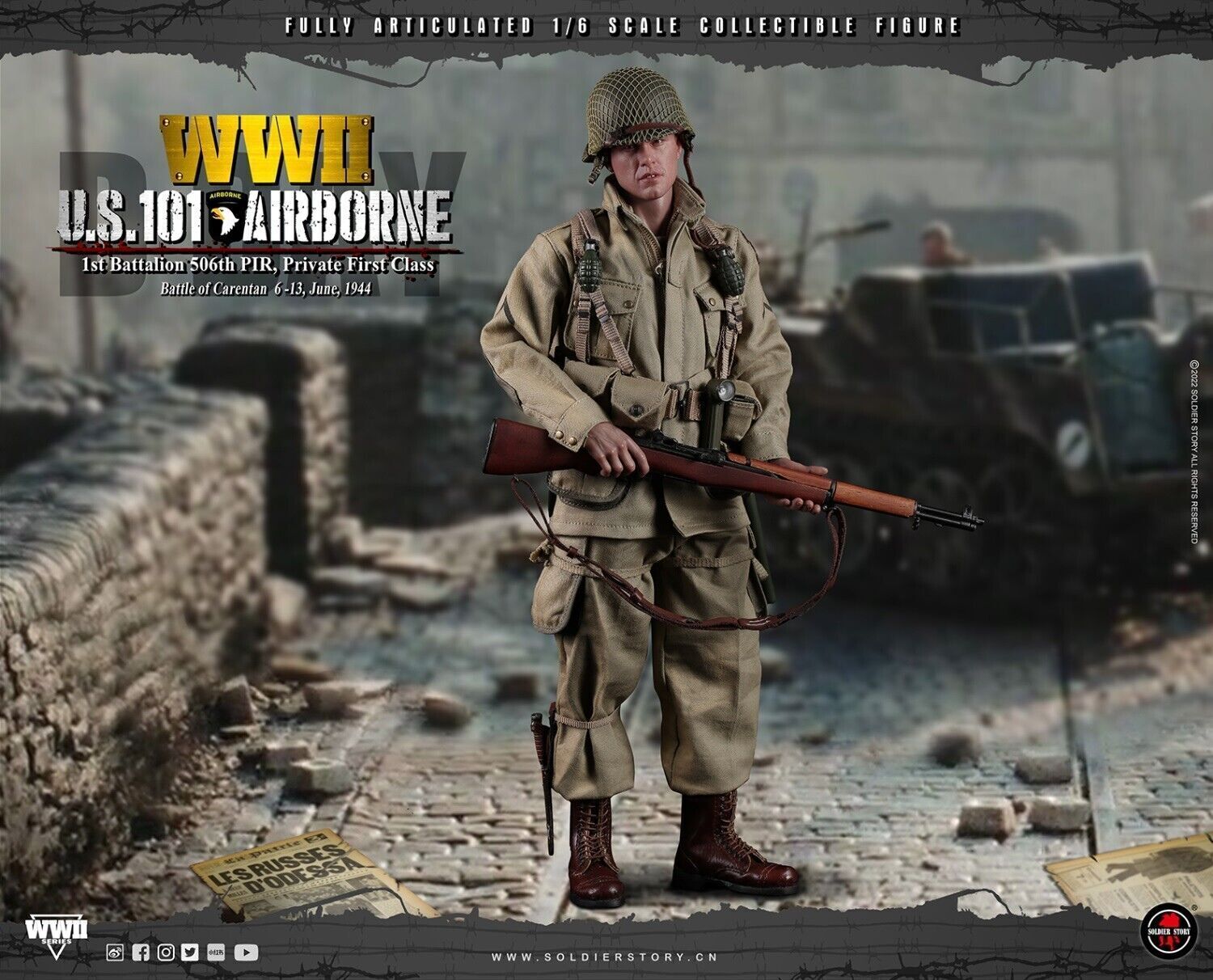 その他 Soldier Story Scale WWII U.S. 101st Airb SOLDIER STORY WWII US 101st Airborne DIV. Private First
