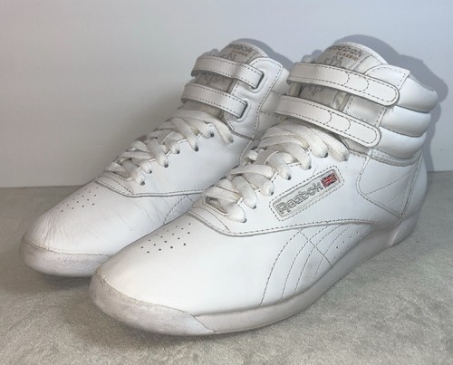 Reebok Women's Classic Freestyle Size 9 White Leather High
