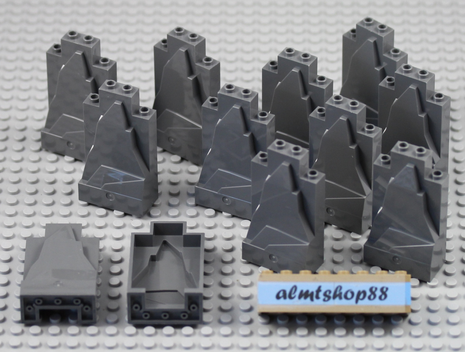 ケロック LEGO - 2x4x6 Rock Panel Dark Bluish Gray - Wall Mountain