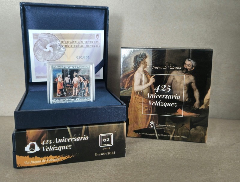 Coffret 10 Euros Argent 925 Espagne Velazquez La Fragna De Vulcano 2024 Proof