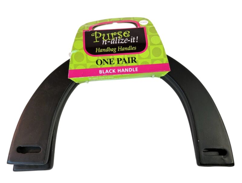 Purse-n-alize-it Black Purse Handbag Handle For Purse Making