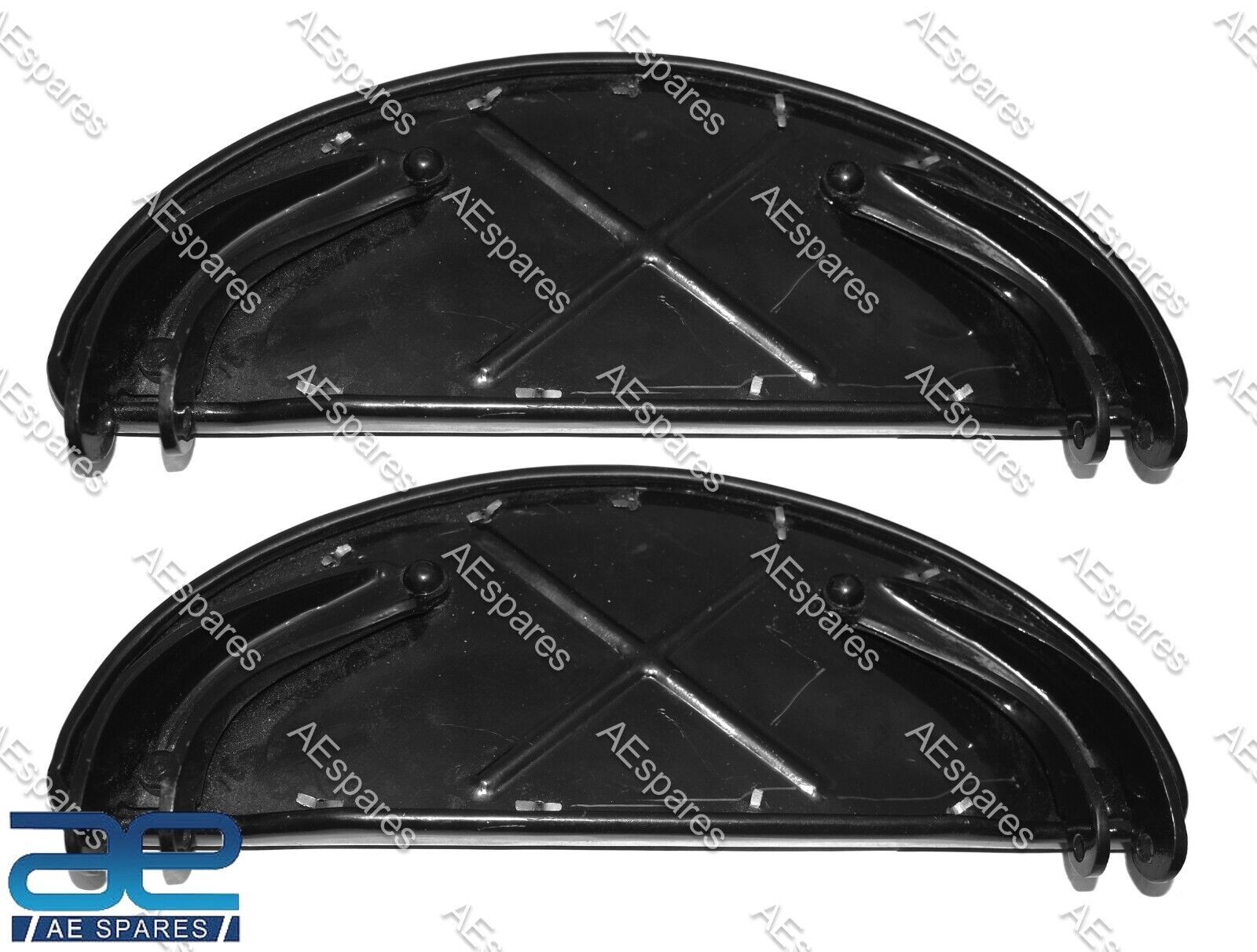 Pair Half Moon Floorboards Ovals Footrest Black For Harley Davidson 83-20 