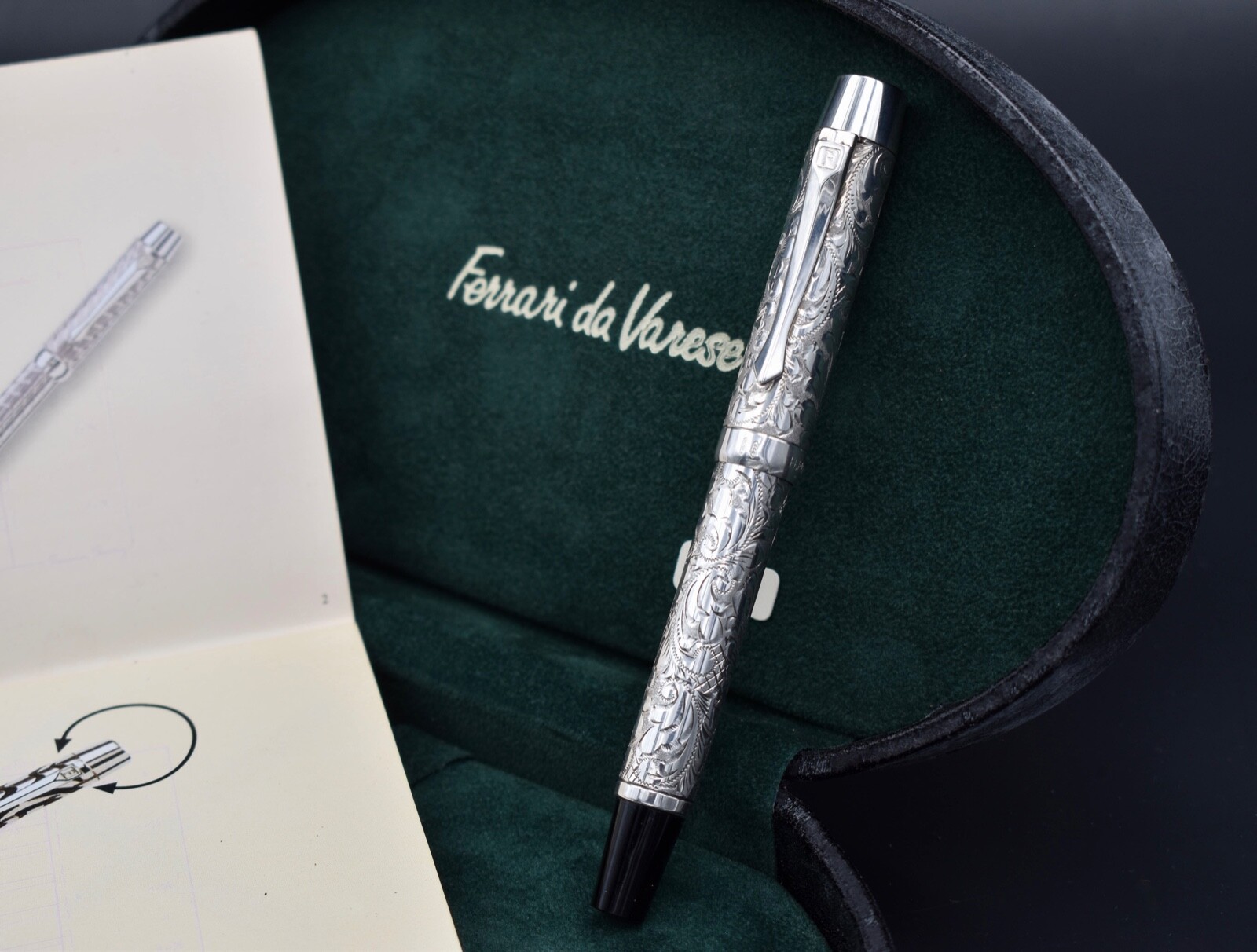 Ferrari Da Varese フェラーリ・ダ・ヴァレーゼ 万年筆 Ferrari da Varese Spartacus Fountain Pen - Ivory Veins w CT