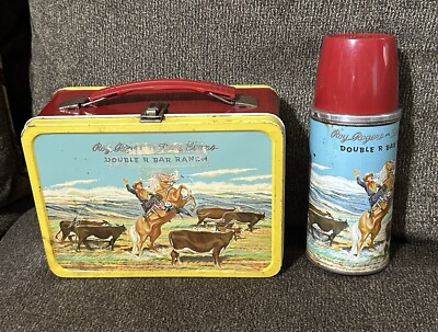Vintage Roy Rogers & Dale Evans Metal Lunchbox With Thermos