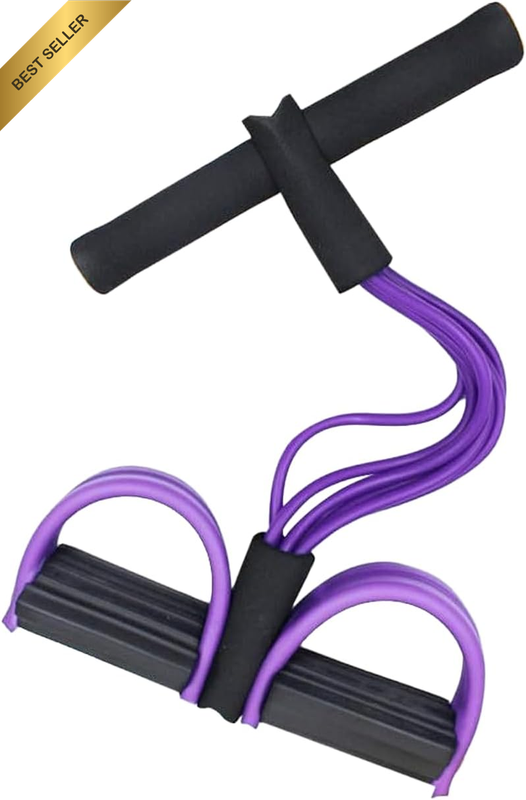 Multifunction Tension Rope, 6-Tube Elastic Yoga Pedal Puller Resistance Band, Te