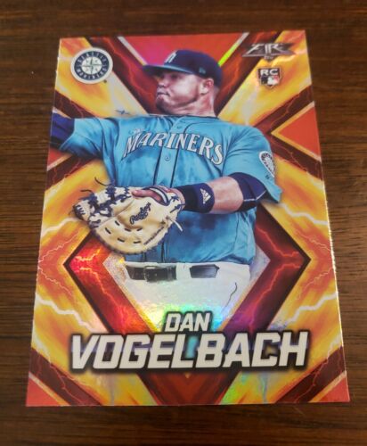 Dan Vogelbach 2017 Topps Fire #82 NM Flame Rookie Card RC Seattle Mariners. rookie card picture