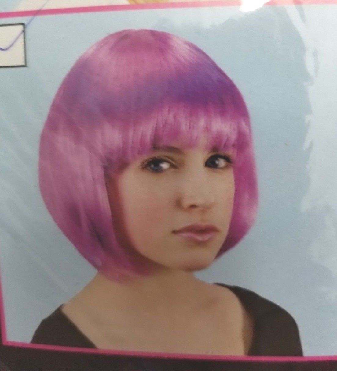 Ladies Party Wig Halloween  Accessory One Size Short Purple Bob