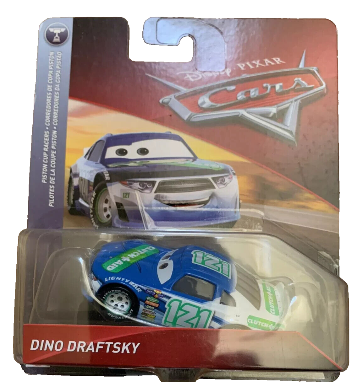 DINO DRAFTSKY 121 カーズ　ミニカー Disney Cars Dino Draftsky #121 Clutch Aid 1:55 PACKAGE WEAR
