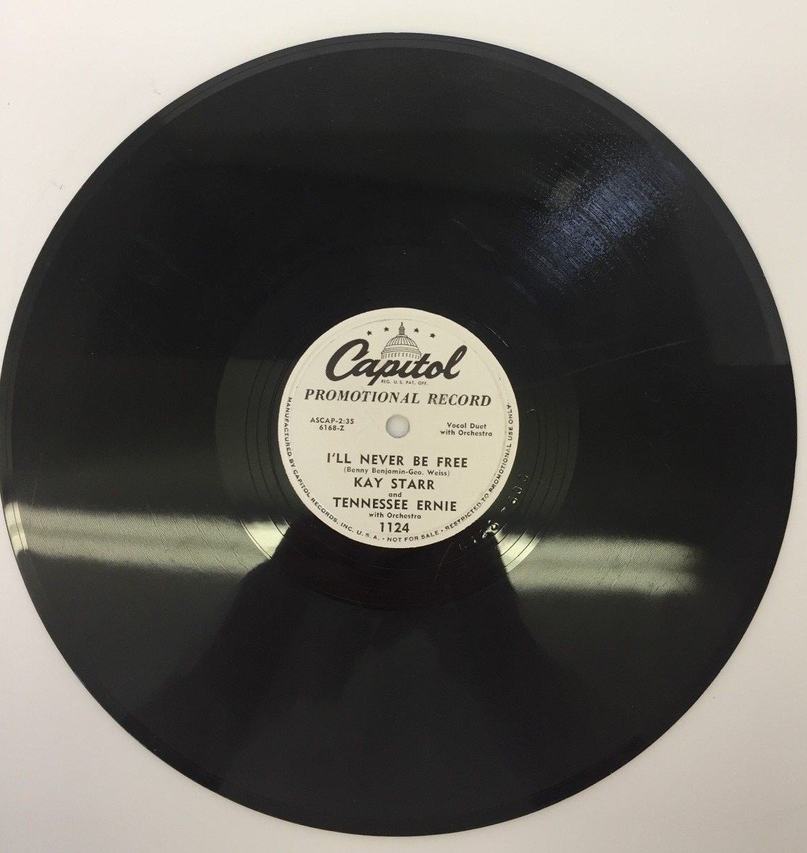 Rare Vintage Capital Records Promotional Records 1124, 1108