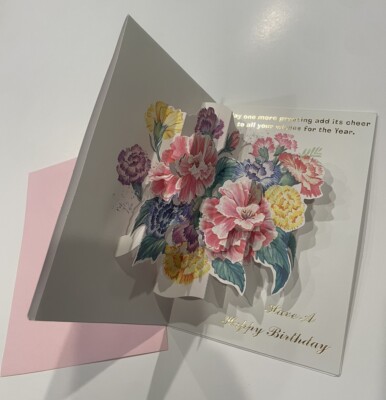 Beautiful Pop Up 3D Floral Birthday Card Flowers
