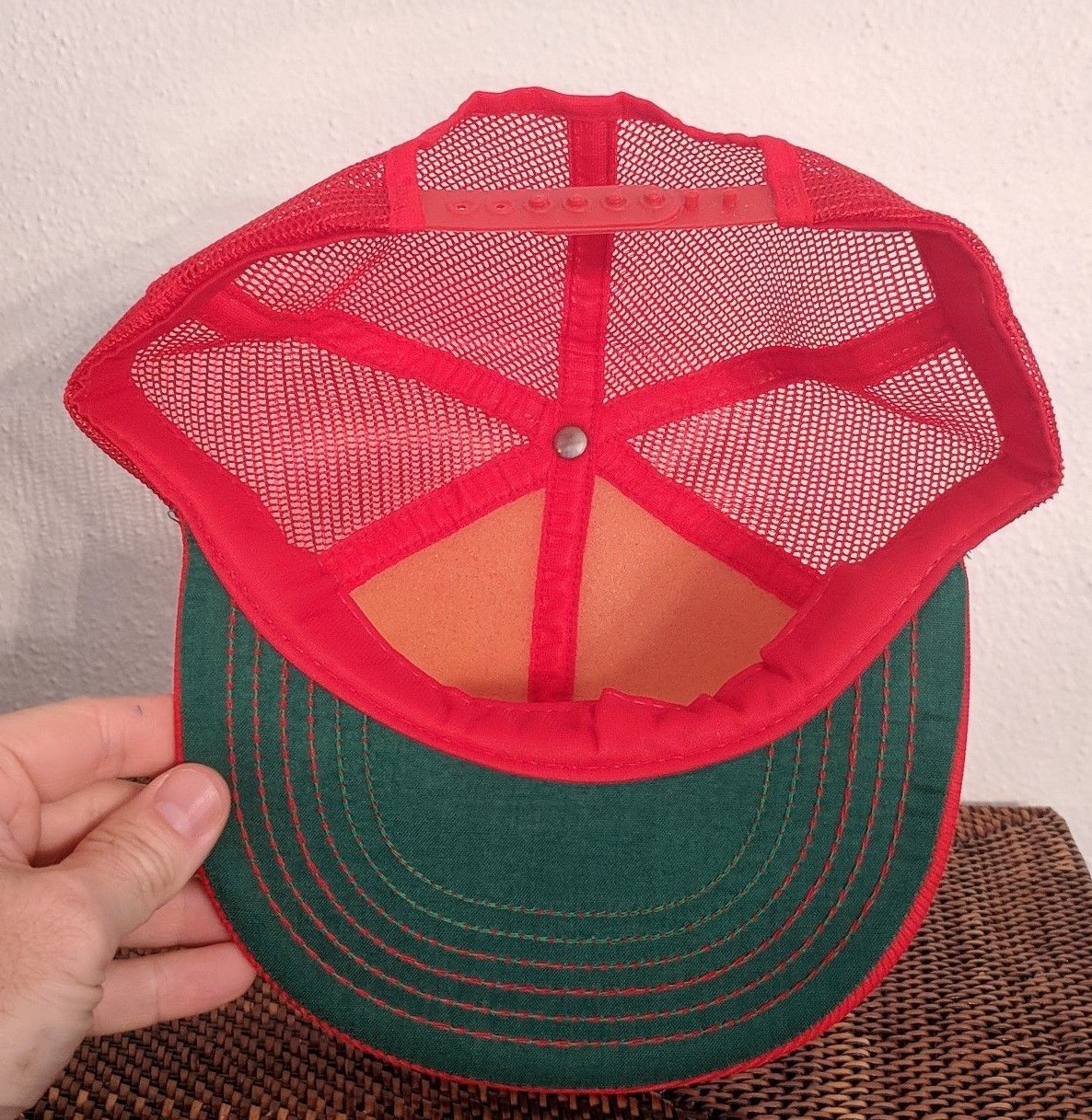 Vintage Union City Fuel Co. Patch Trucker Snapback Red Hat ~ Port Arthur, Texas