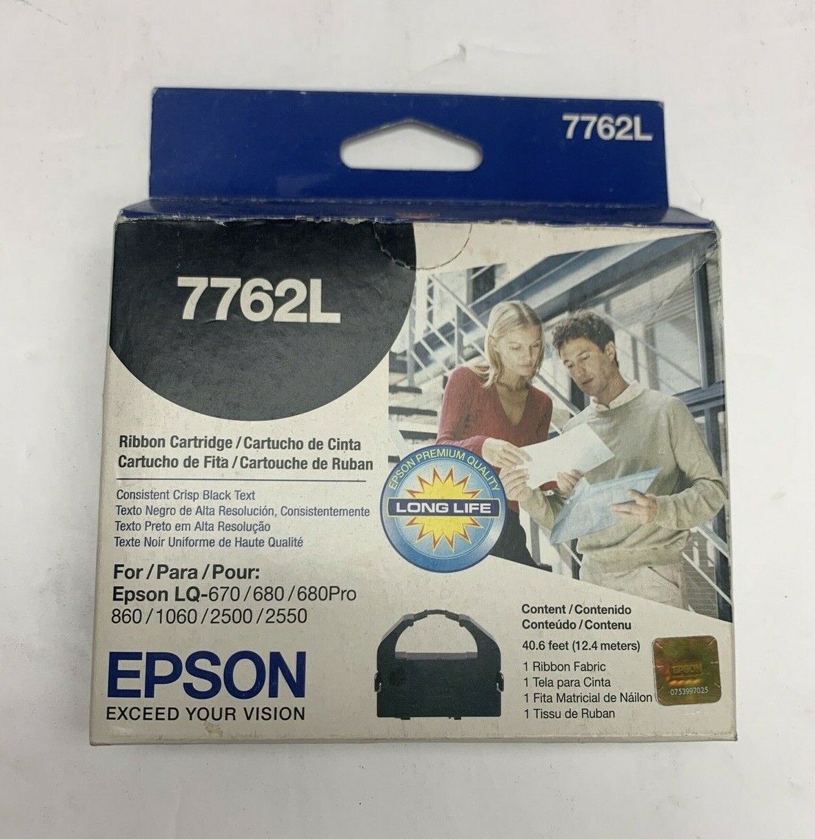 New Genuine Epson Ribbon Cartridge 7753 For LQ-200 300 500 870...