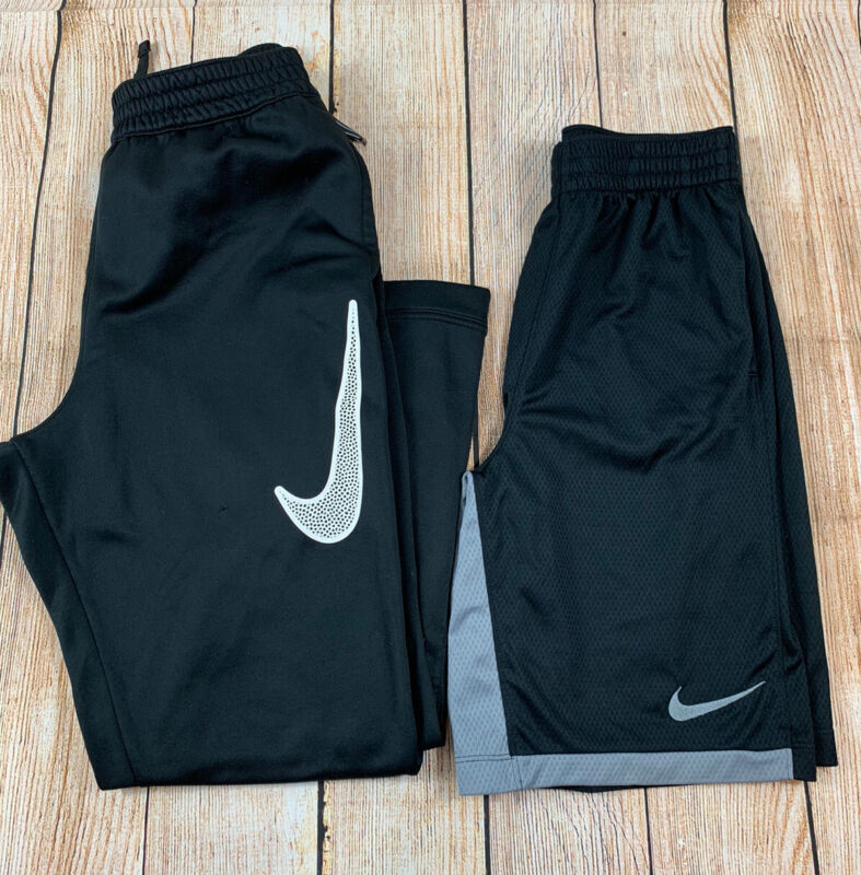 Nike Boys Youth XL Shorts & Sweatpants Black Lot of 2