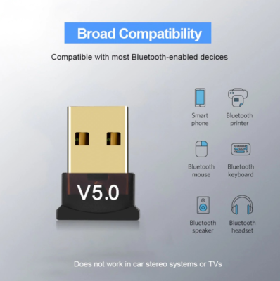 USB Bluetooth 5.0 Adapter Dongle Adaptor Transmitter Receiver PC