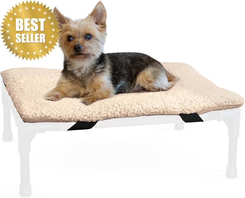 Dog Cot Pad (Cot Sold Separately), Pillow-Top Comfort Bed for K&H Small Elevated
