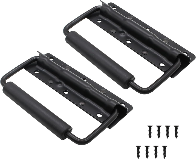 Piutouyar 4.9 Inch Heavy Duty Spring Loaded Handle, Black (2 Pcs)