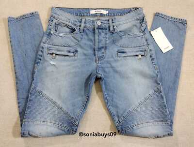 Hudson Blinder V2 Biker Moto Jeans, M446DPP, Blue, Size 31