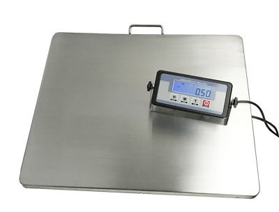 EXTRA LARGE PLATFORM 400lb 22'' x 18'' STAINLESS STEEL Shipping Scale Postal Bench