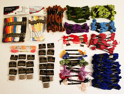 J&P Coates JP Peri-Lusta Embroidery Floss Thread LOT of 200+ MANY Colors Shades