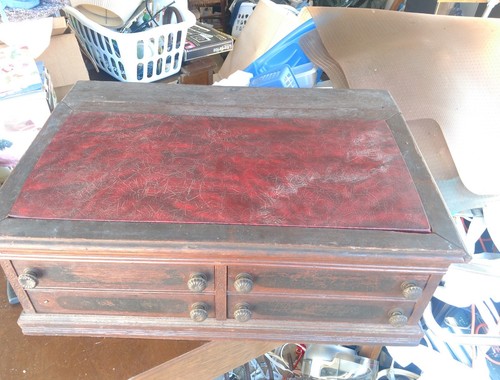 Antique JP Coats Thread Spool Cabinet, Country Store Countertop Display large