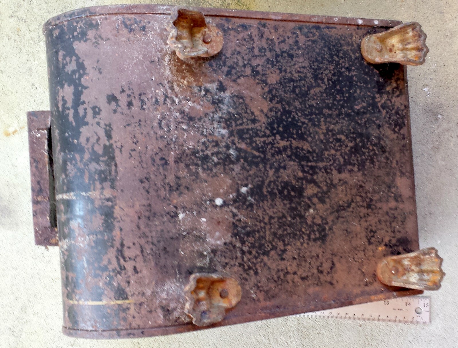 Art Deco Nouveau WOOD COAL ASH FIREPLACE FIRE SCUTTLE BOX BIN Cast Iron and Tin