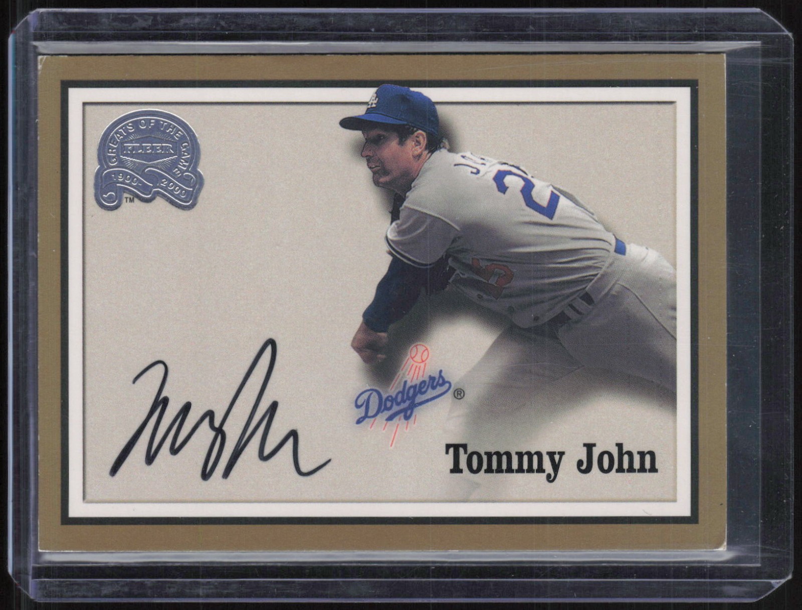 2000 Fleer Greats Of The Game Tommy John Auto Autograph
