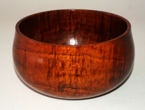 Vintage Hawaii Small Calabash Curly Koa Wood Bowl - Fine Specimen (GoD)