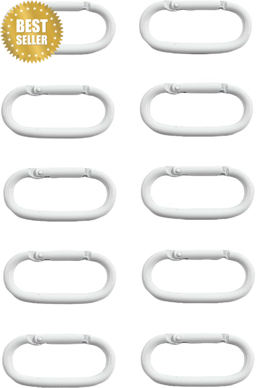 10 Pcs Carabiner Clips Locking Carabiners Aluminum Heavy Duty Chain Connector Ke