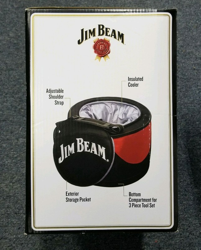 JB0105 Jim Beam 5-Piece Mini Cooler /& Grill Combo Set w// BBQ Tools