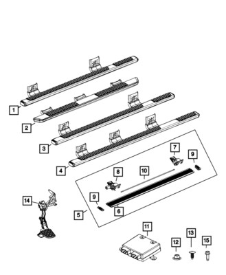 Genuine Mopar Power Running Board Torque Rod 68461583AA