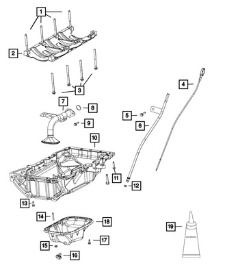 Genuine Mopar Engine Oil Pan 68313584AD