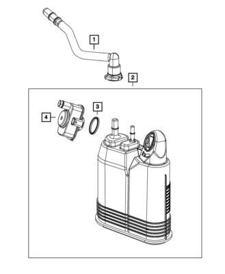 Genuine Mopar Evaporative System Integrity Module Detector 68505622AA