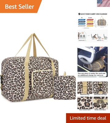 Weekender Bag Carry-On - Lightweight Duffel for Stylish Travel Enthusiasts