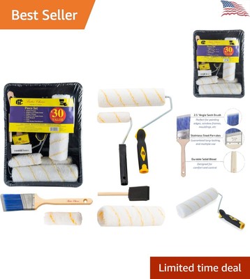 Bates Paint Roller Set: 11 Piece Home Painting Supplies - Professional - 9 inch