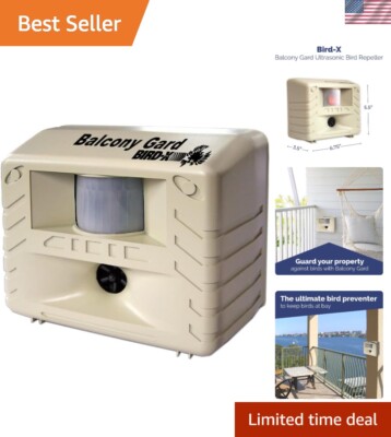 Balcony Gard, Ultrasonic Bird Preventer, Outdoor Bird Decoy with Motion-Senso...