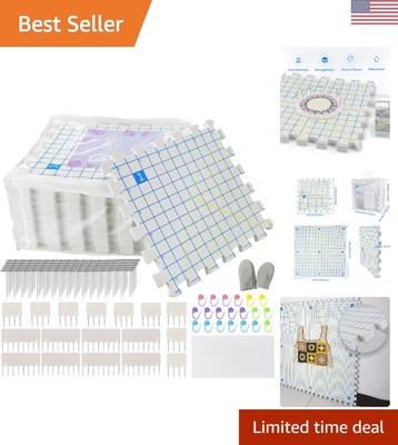 Blocking Mats for Knitting - Extra Thick Blocking Boards with Grids with 22PC...