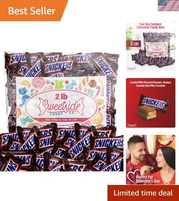 Original Snickers Fun Size Candy Bars - Individually Wrapped Bulk 2 LBS