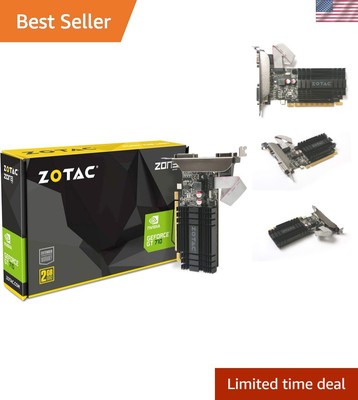 GeForce GT 710 2GB PCI-E2.0 DL-DVI VGA HDMI Passive Cooled Single Slot Low Pr...