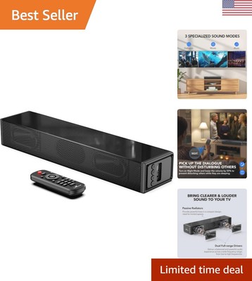 Ultra Mini Versatile Room-Filling Soundbar - Multiple Connectivity Options