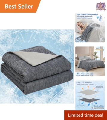 Clever Cooling Blanket Queen Size - Absorb Body Heat - Breathable - 90''x90''