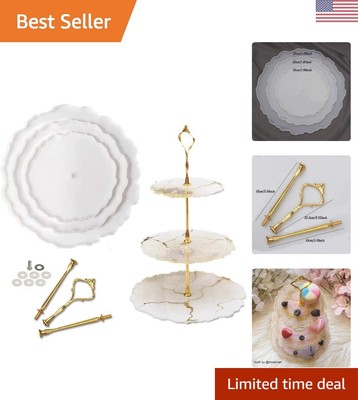 3 Tier Resin Mold for Geode Resin Stand - Silicone Casting Mold for DIY Projects