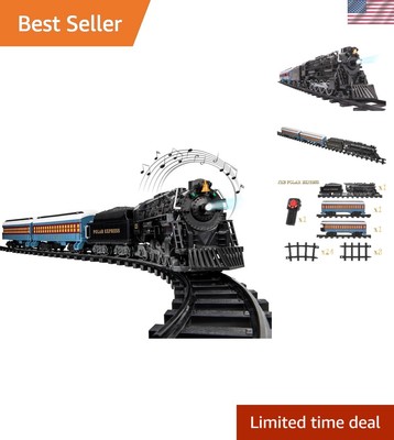 The Polar Express Ready-to-Play Set, Battery-Powered Berkshire-Style Model Tr...