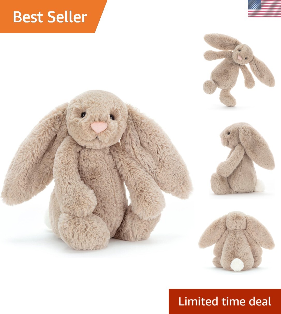 【新品・未使用】 Bashful Beige Bunny Bashful Beige Bunny Stuffed Animal, Medium 12 inches