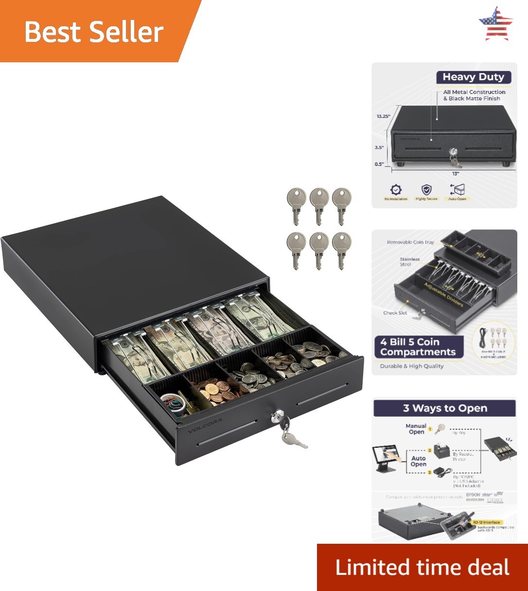 標本箱 鍵付き 白 金属製　Cash Register Drawer 標本箱 鍵付き 白 金属製 Cash Register Drawer