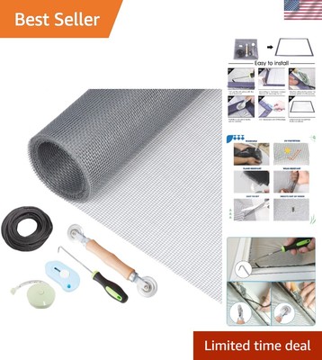 Professional Grade Screen Spline Replacement Kit - Universal Fit 59'' x 106'' Mesh