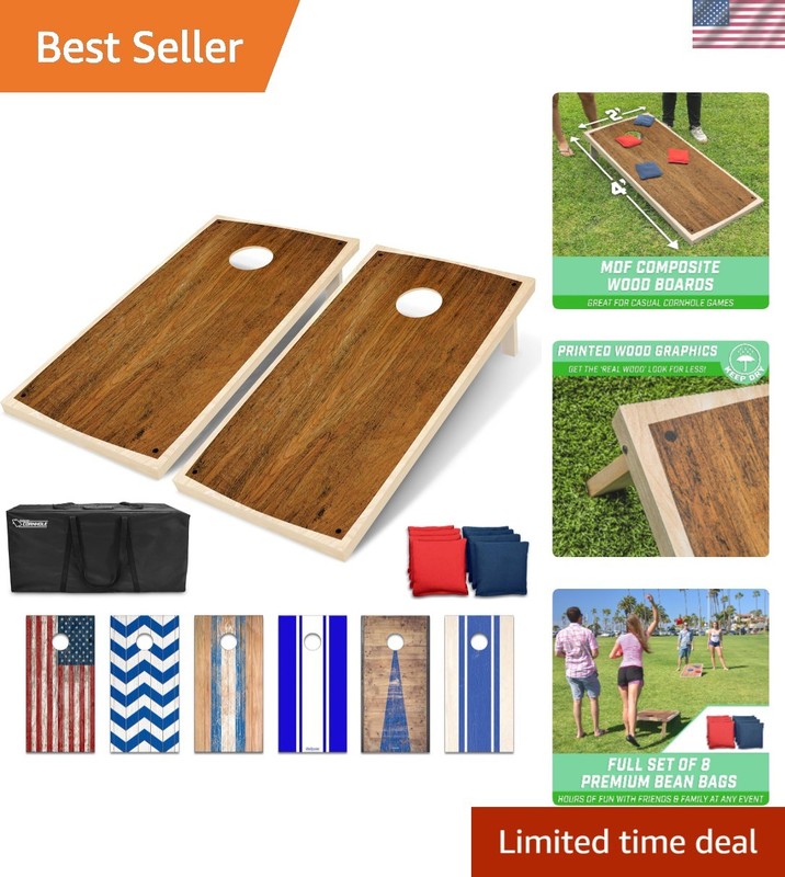 All-Inclusive Outdoor Craftsman Cornhole Game Set - Travel-Friendly & Affordable