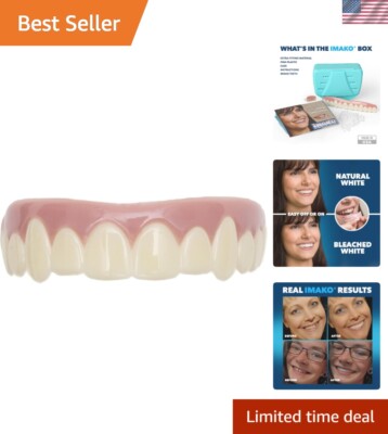 Instant Smile Transformation: DIY Upper Veneers - Natural White, Large Size