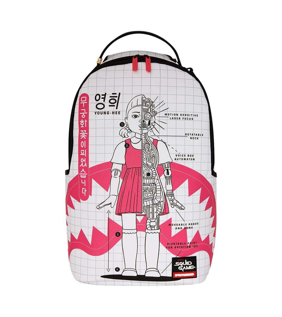 SPRAYGROUND - SQUID GAME COLLAB ROBOT GIRL BACKPACK - B7516