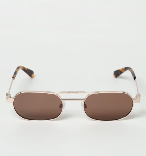 Pre-owned Off-white Oeri123s24met0017664 Vaiden Gold Sunglasses